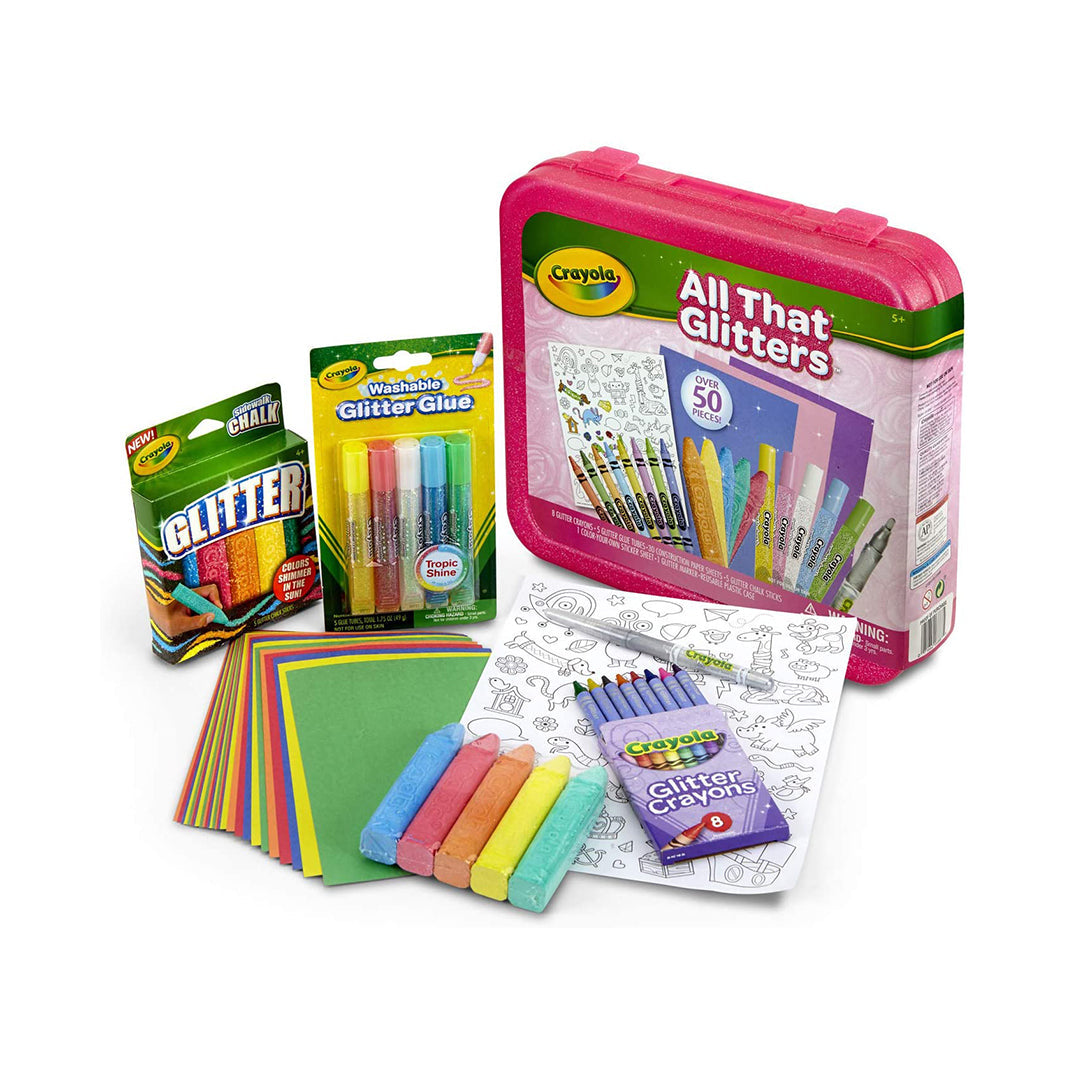 Crayola Glitter Colouring Kit | All That Glitters Art Set for Kids - Toyspry