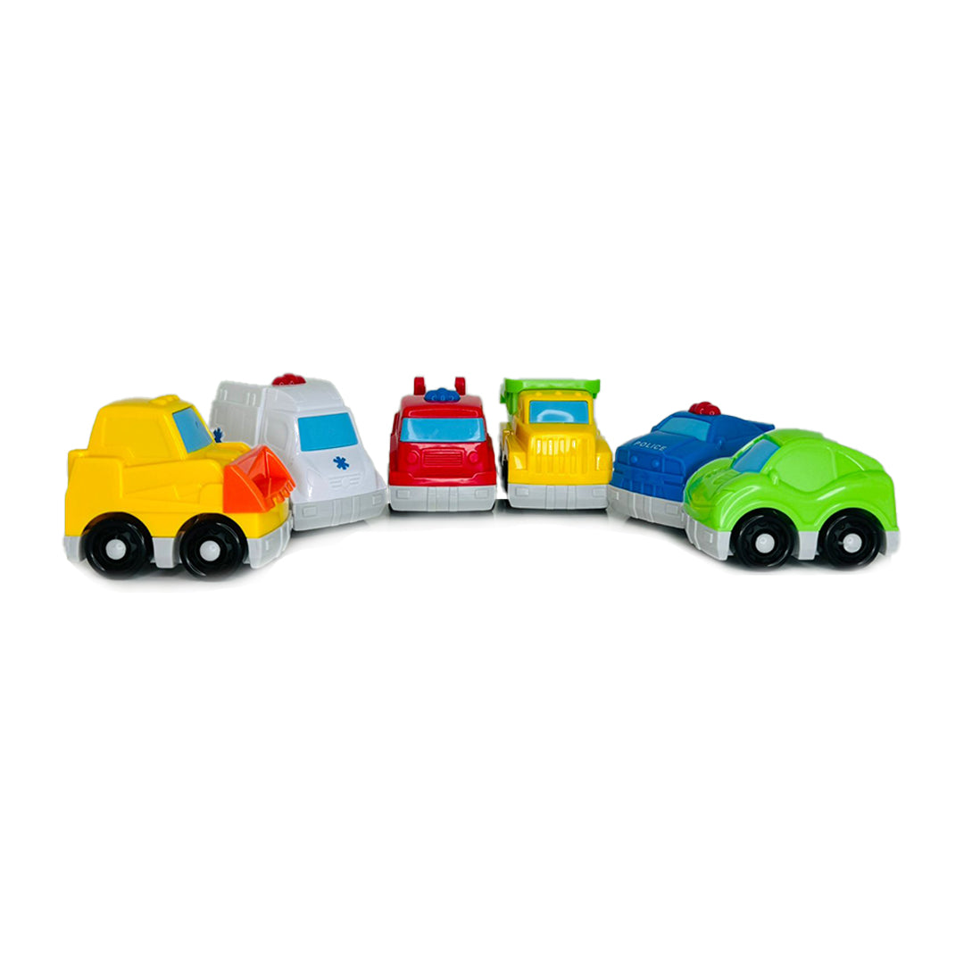 Hapee Capee Mini Vehicles - 6-Piece Toy Car Playset