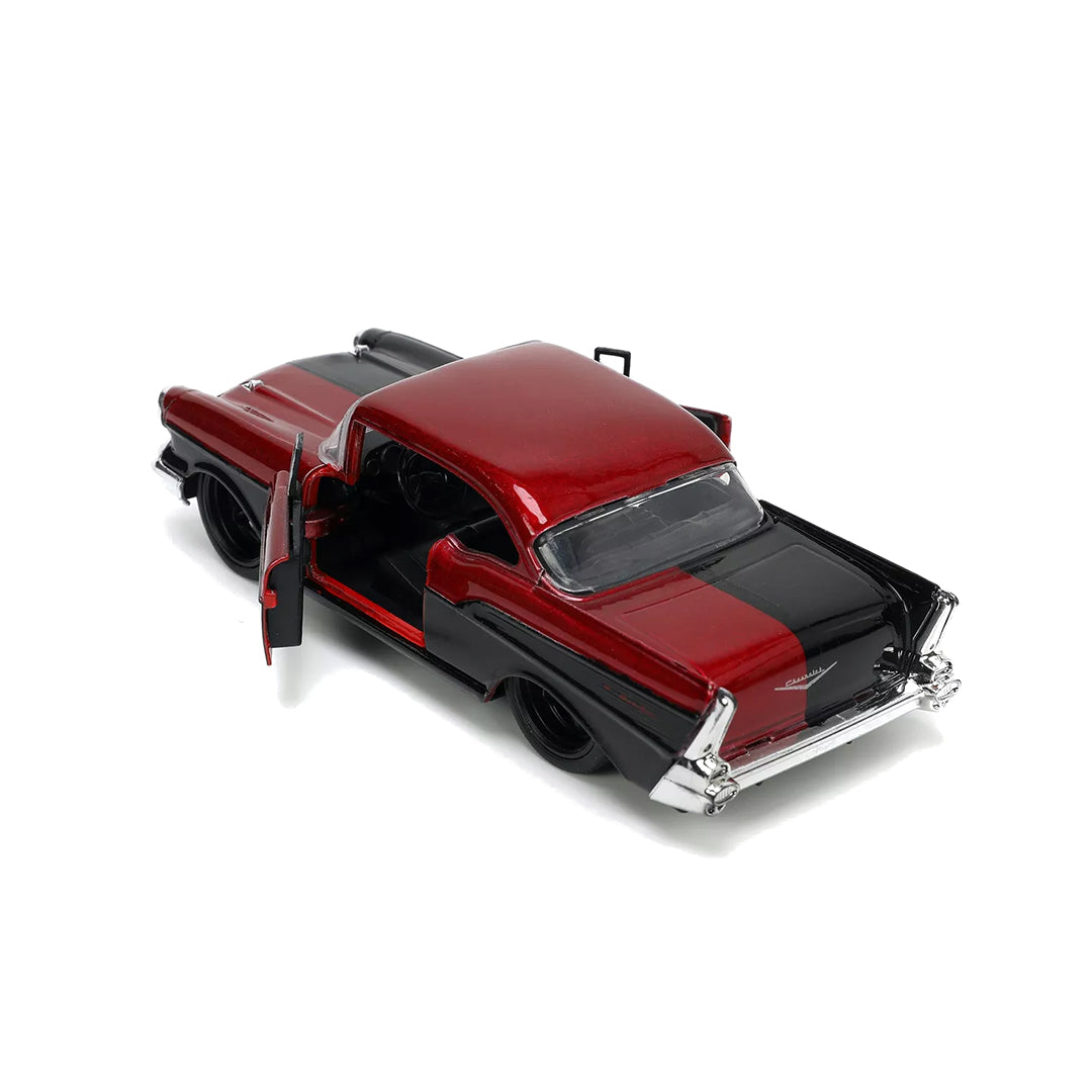 Harley Quinn 1957 Chevy Bel Air - Diecast Model Car with Figure - Toyspry