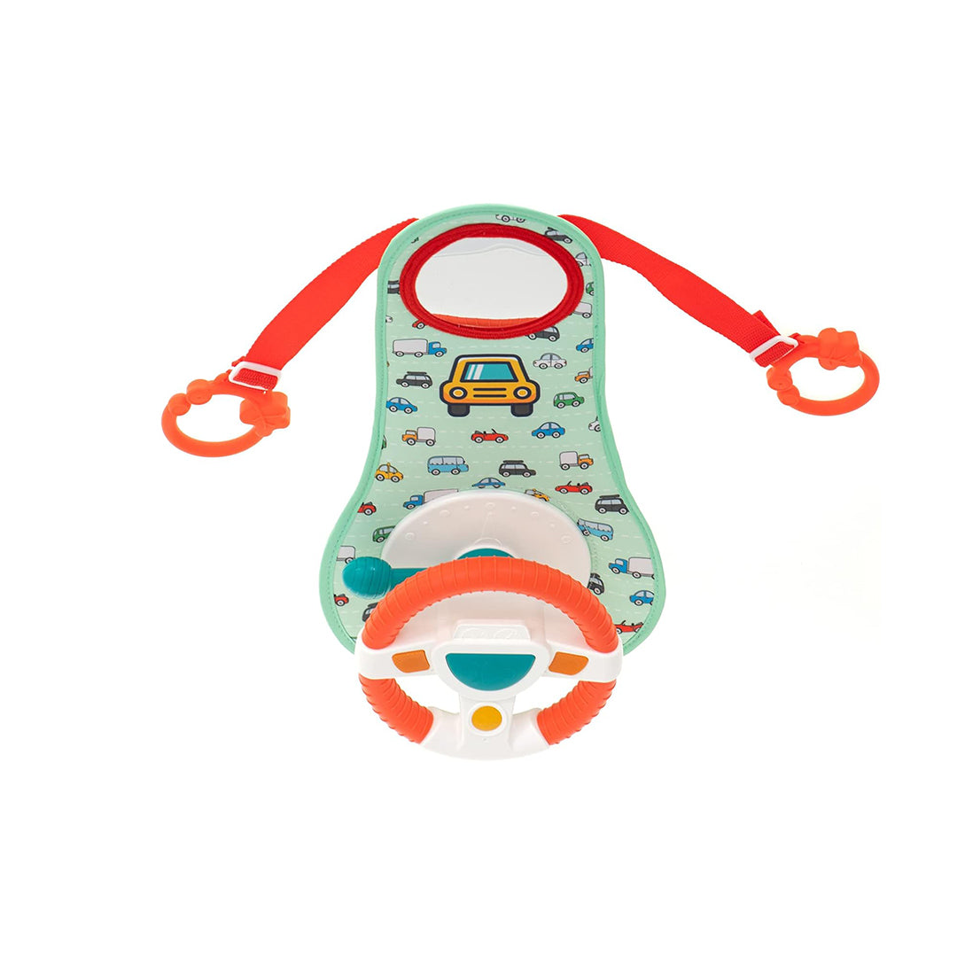 Huanger Interactive Car Steering Wheel - Baby Toy with Sounds & Mirror