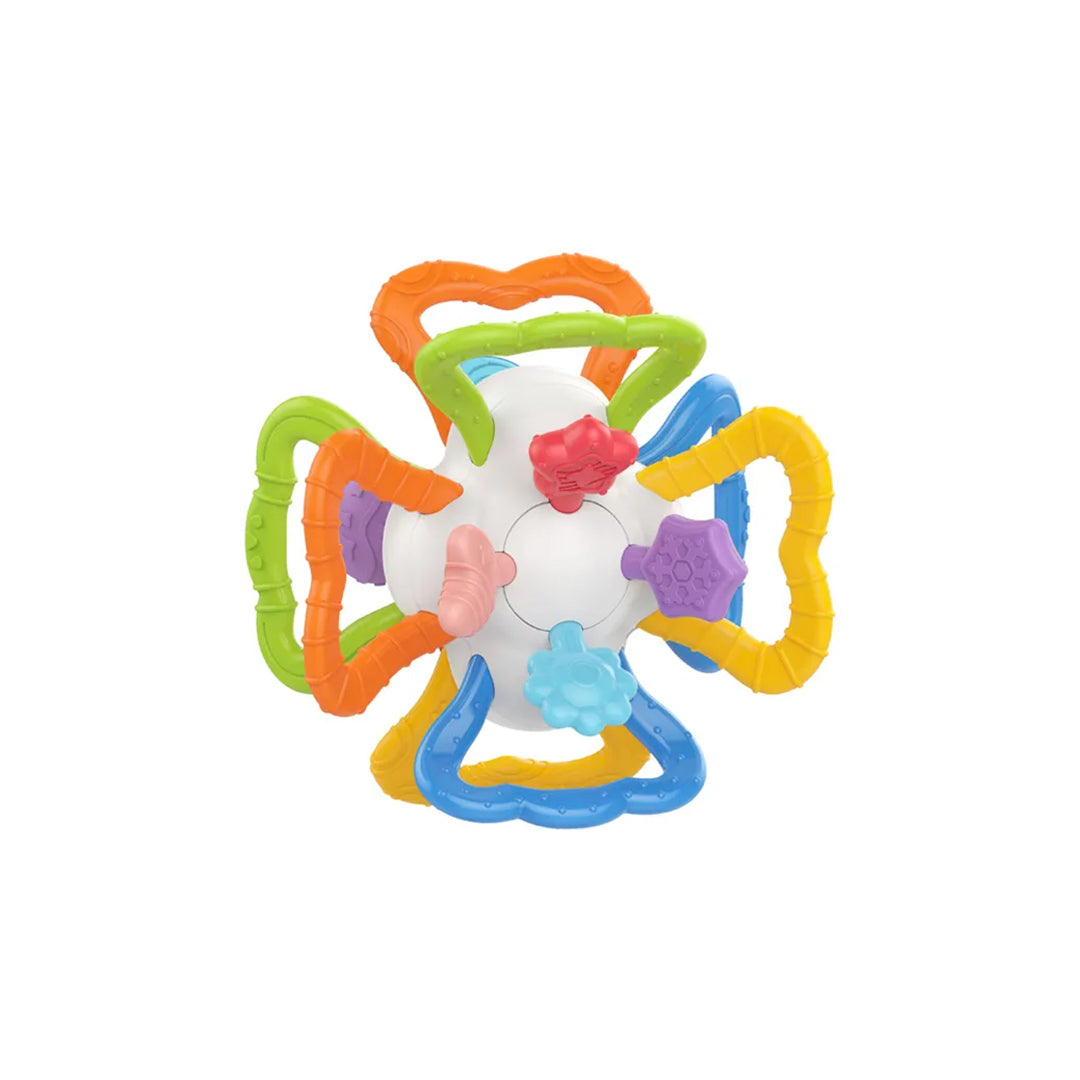 Huanger Soft Teether Ball Rattle - BPA-Free Sensory Baby Toy