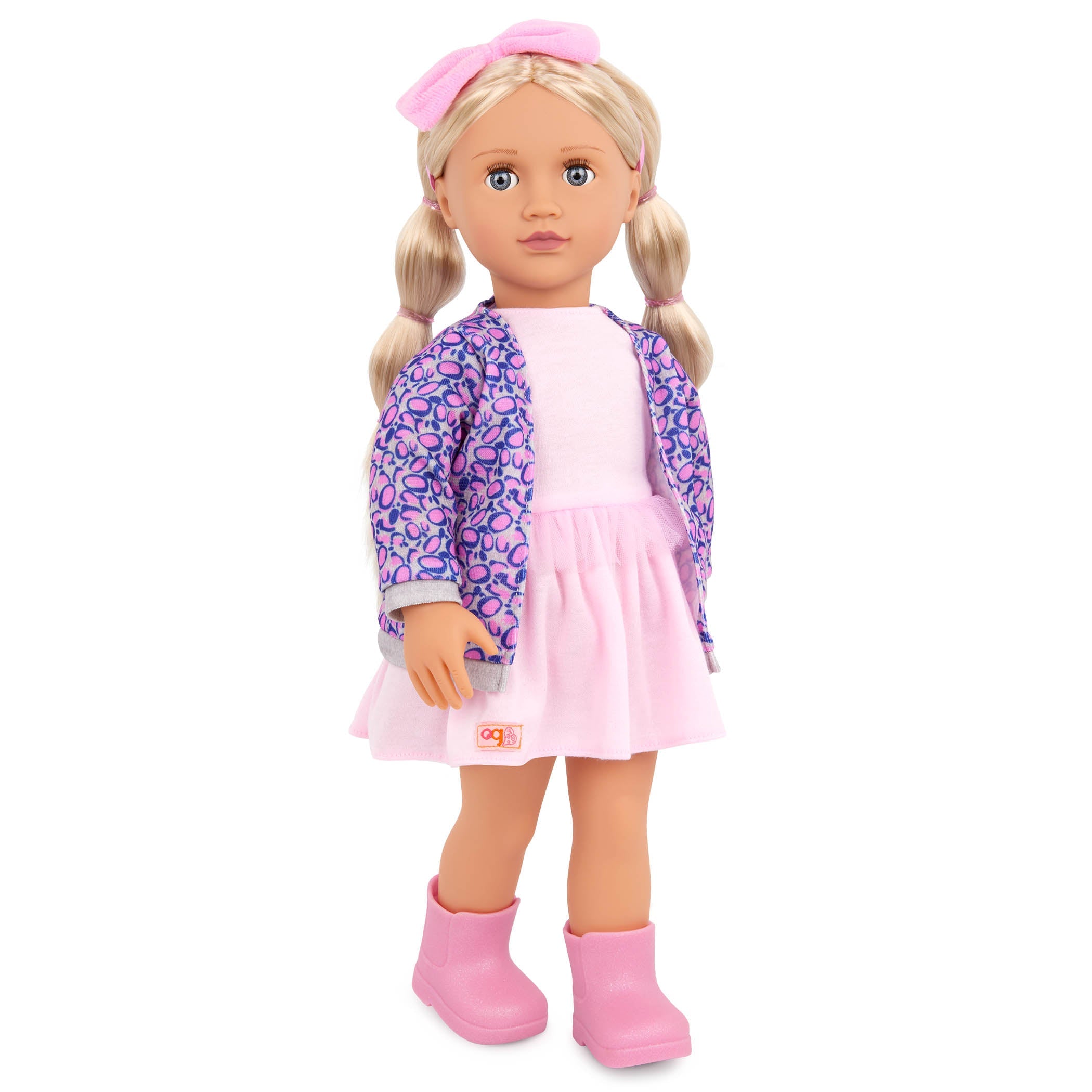 Our Generation Joana - 18-inch Fashion Doll with Leopard Print Cardigan - Toyspry