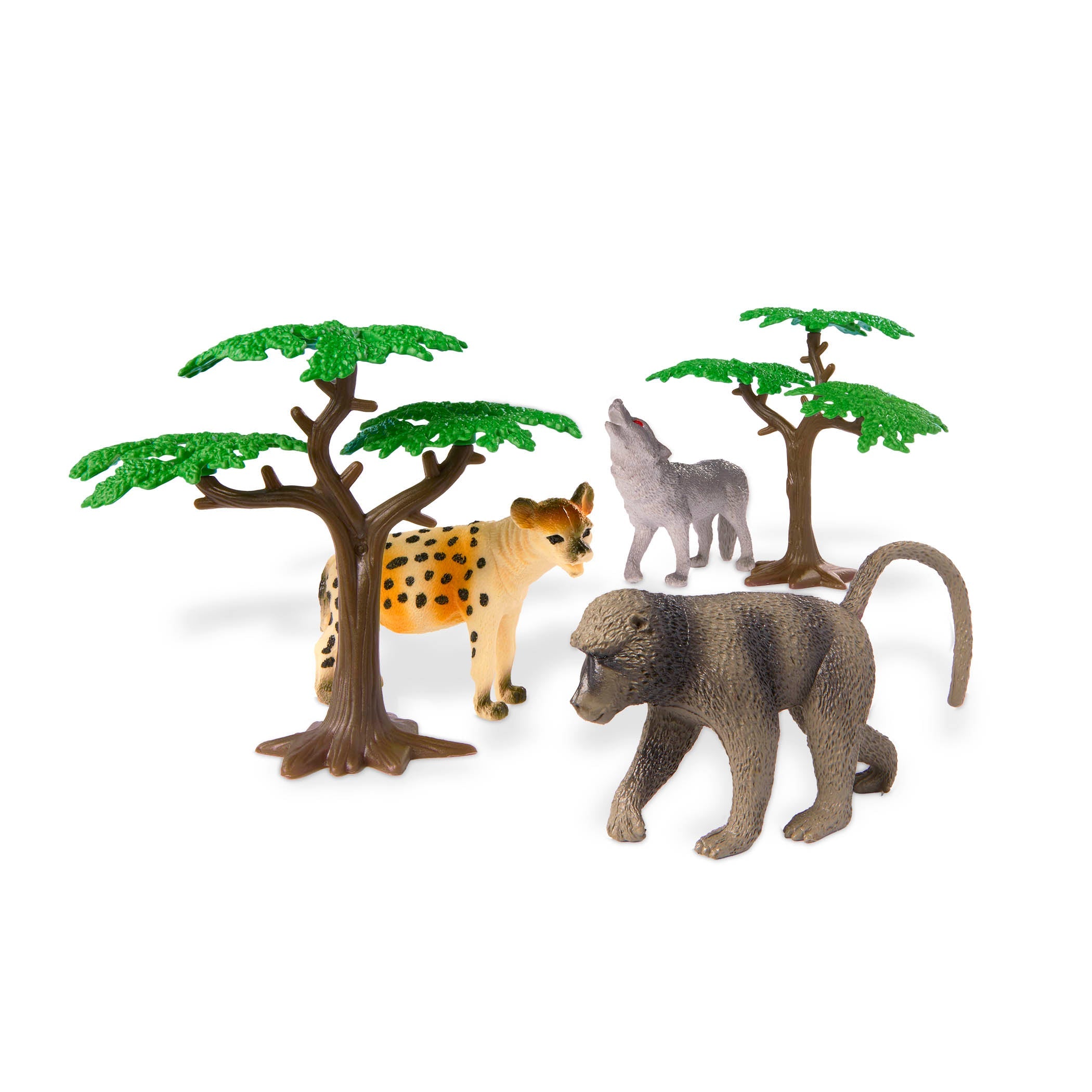 Terra Wild Animals - 60-Piece Miniature Toy Figure Set - Toyspry