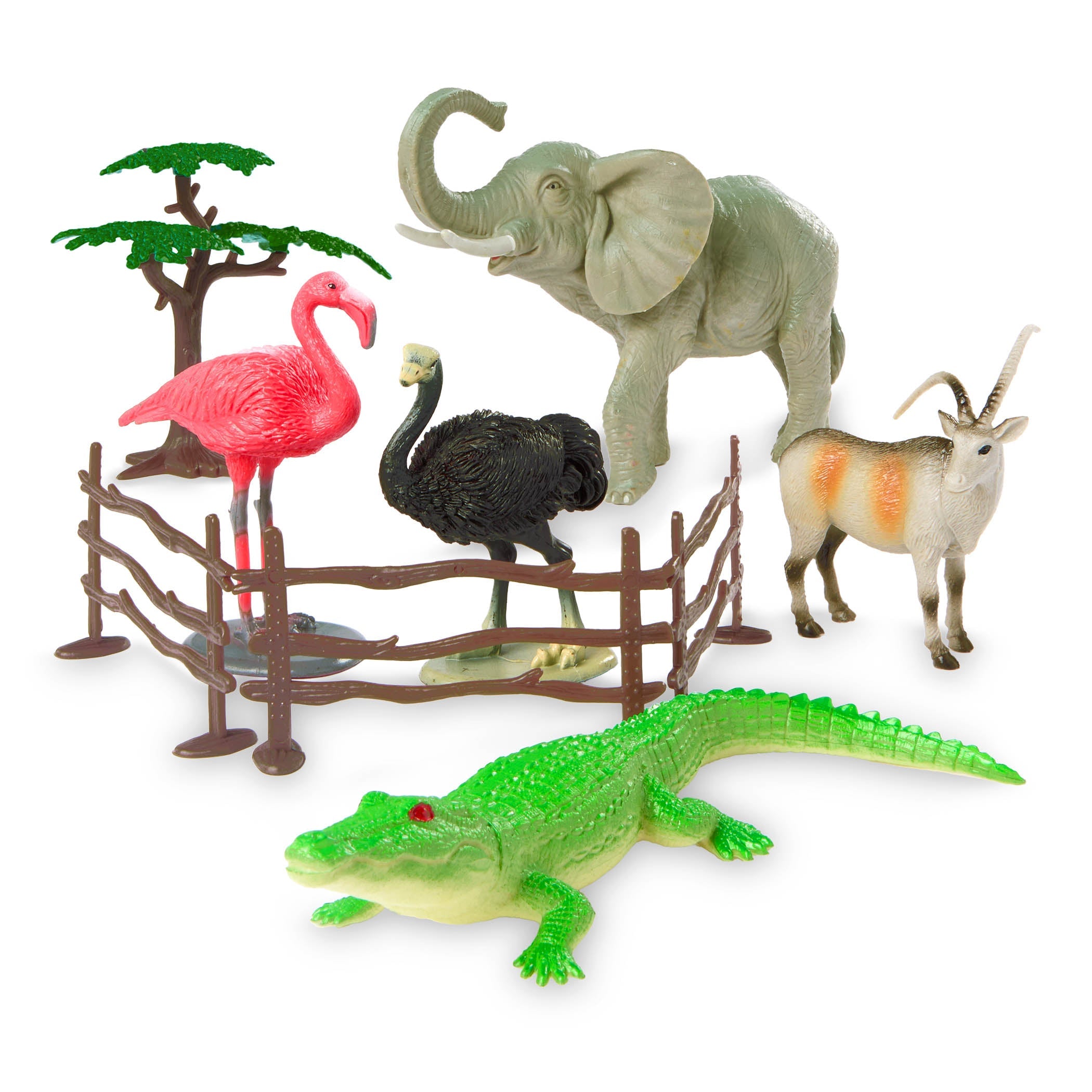 Terra Wild Animals - 60-Piece Miniature Toy Figure Set - Toyspry
