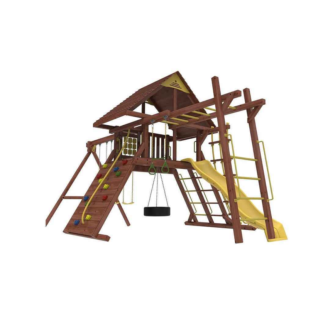 Kiddoro Discovery Den - Premium Kids Garden Swing & Slide Playset - Toyspry