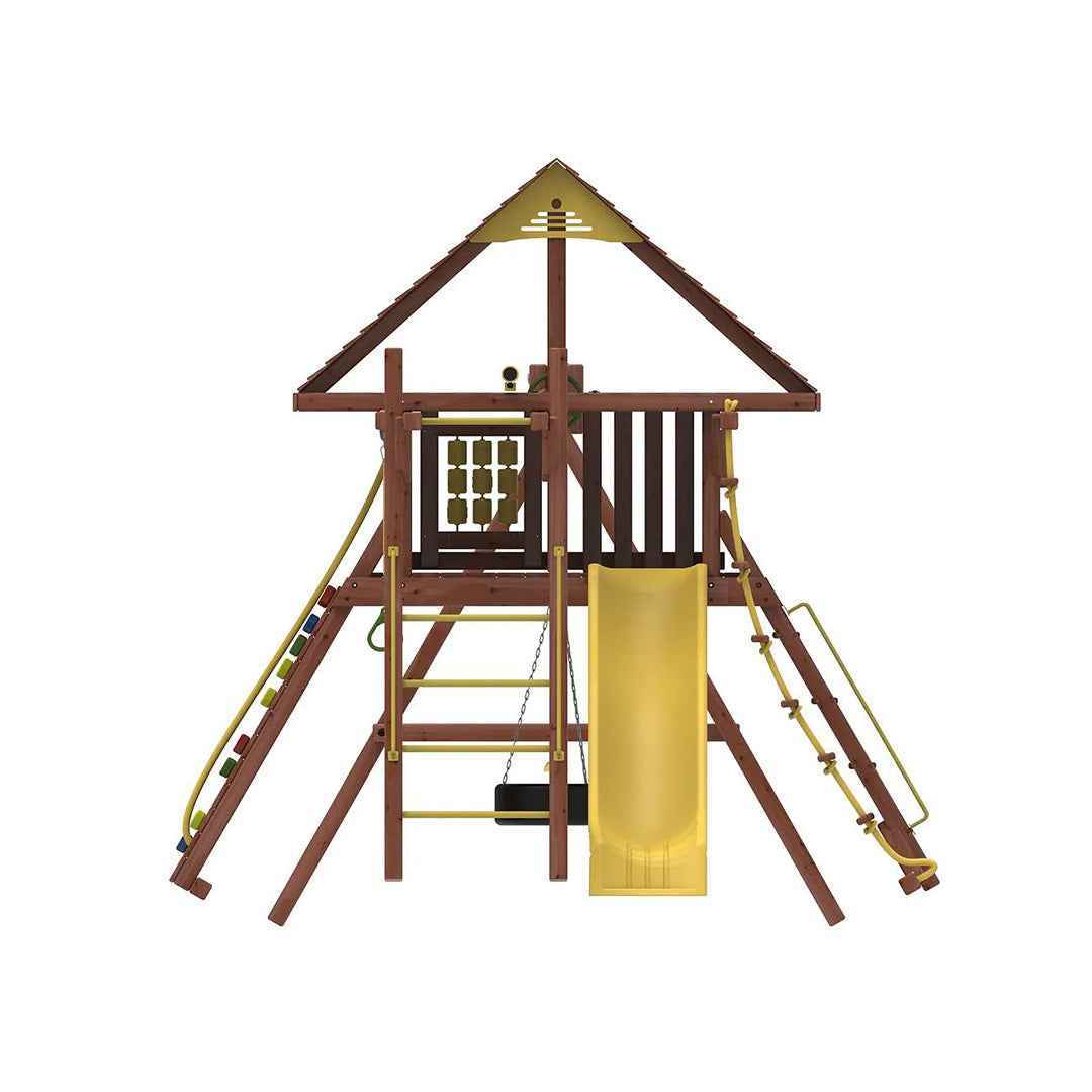 Kiddoro Discovery Den - Premium Kids Garden Swing & Slide Playset - Toyspry