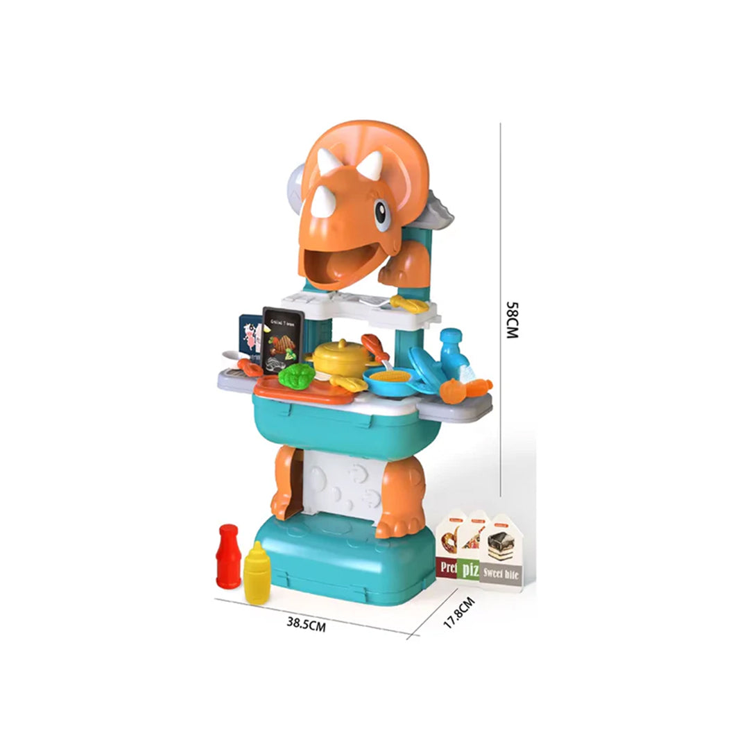 46-Piece Dinosaur Kitchen Set Playset Accessories - Toyspry