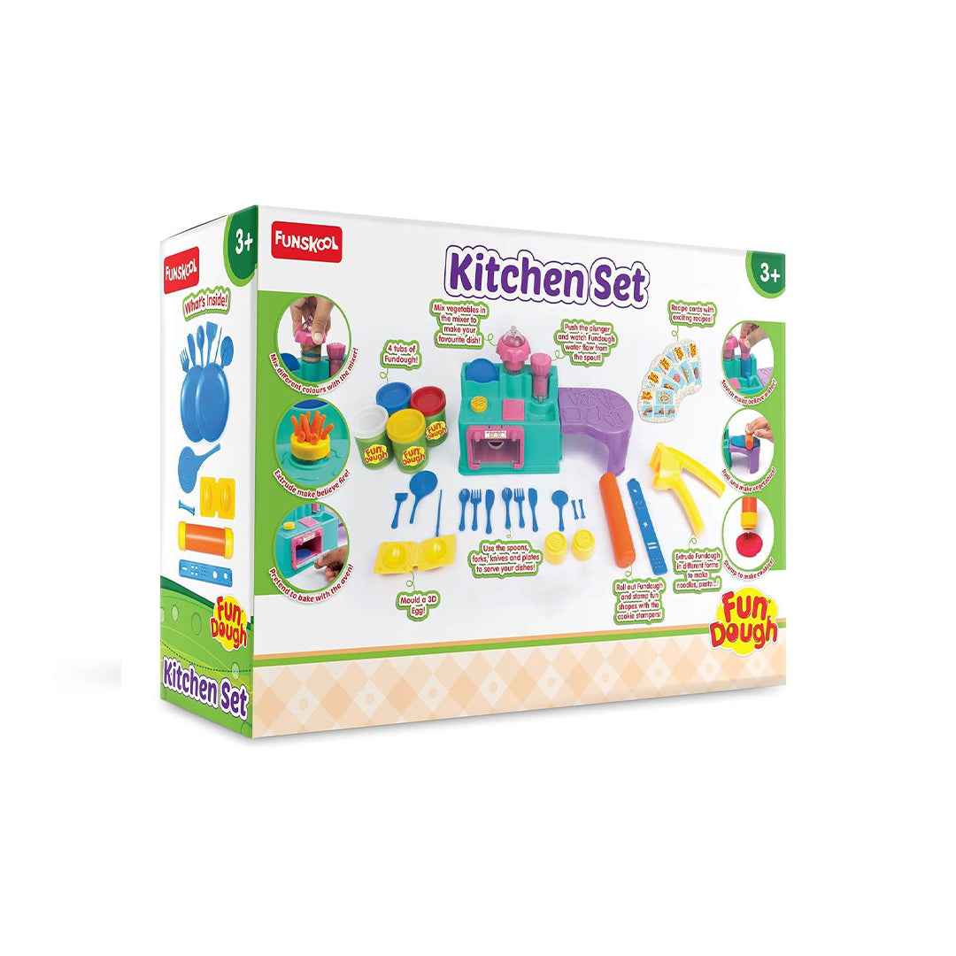 Funskool Fundough Kitchen Set - DIY Creative Playset with Recipe Cards