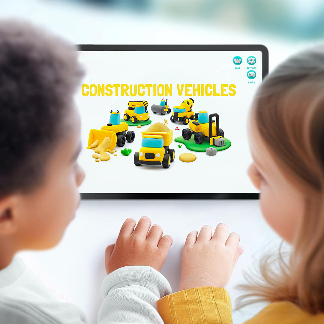 Hey Clay Construction Vehicles - Kids Air-Dry Clay Craft Kit