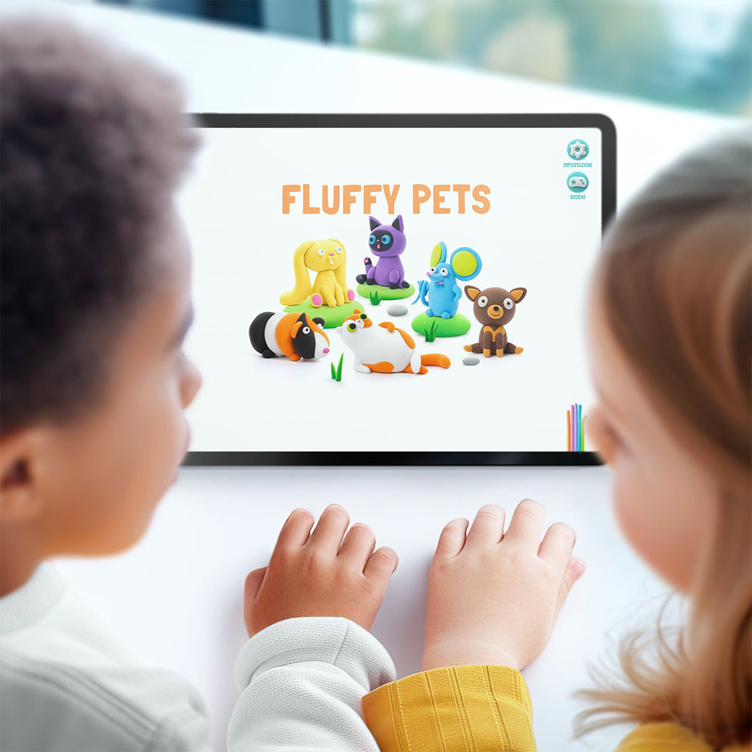 Hey Clay Fluffy Pets - Interactive Air-Dry Modeling Clay Set