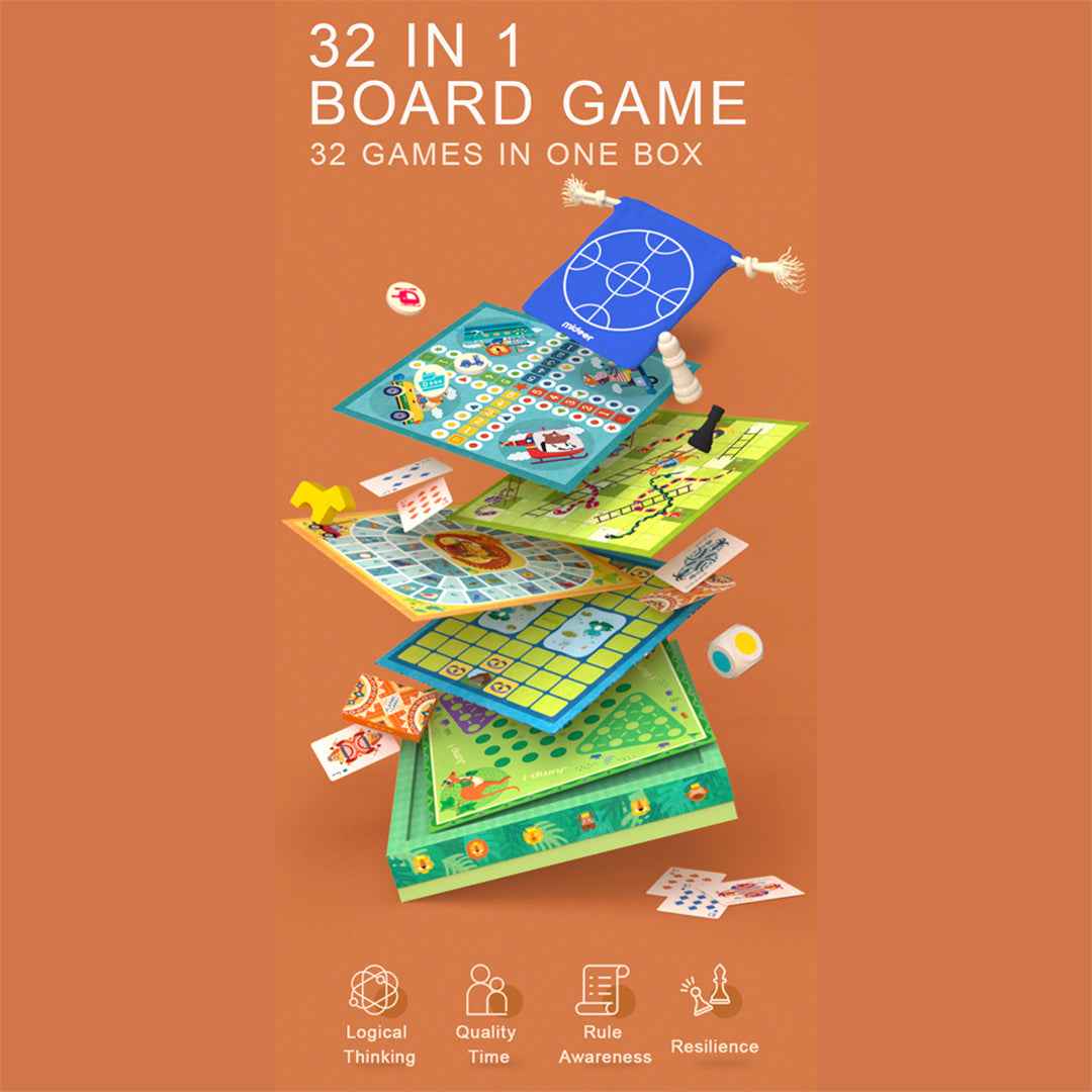 Mideer 32 in 1 Classic Games Board Game Collection