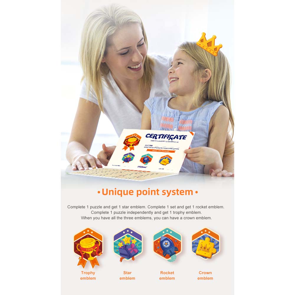 Mideer Level Up Puzzles 2-in-1 Level 8 | Educational Puzzle
