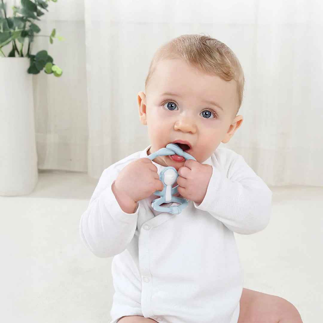 Mombella Hugging Monkey Silicone Teether Toy - Light Blue