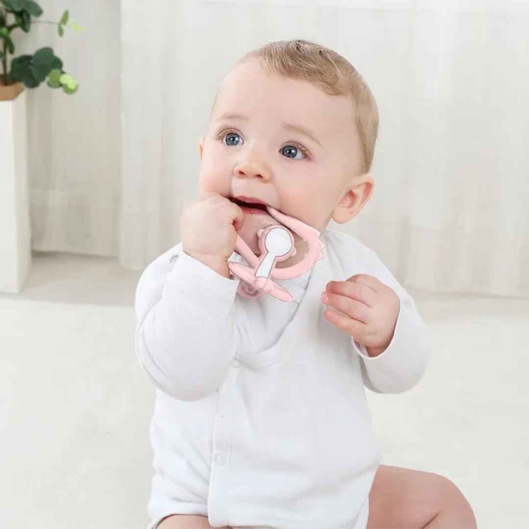 Mombella Hugging Monkey Silicone Teether Toy - Pink
