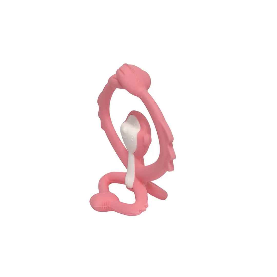 Mombella Hugging Monkey Silicone Teether Toy - Pink