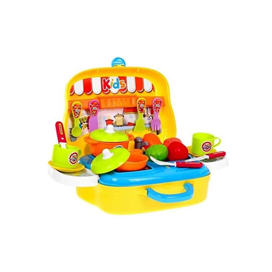 Portable Kids Kitchen Set - Food Truck Carry Case