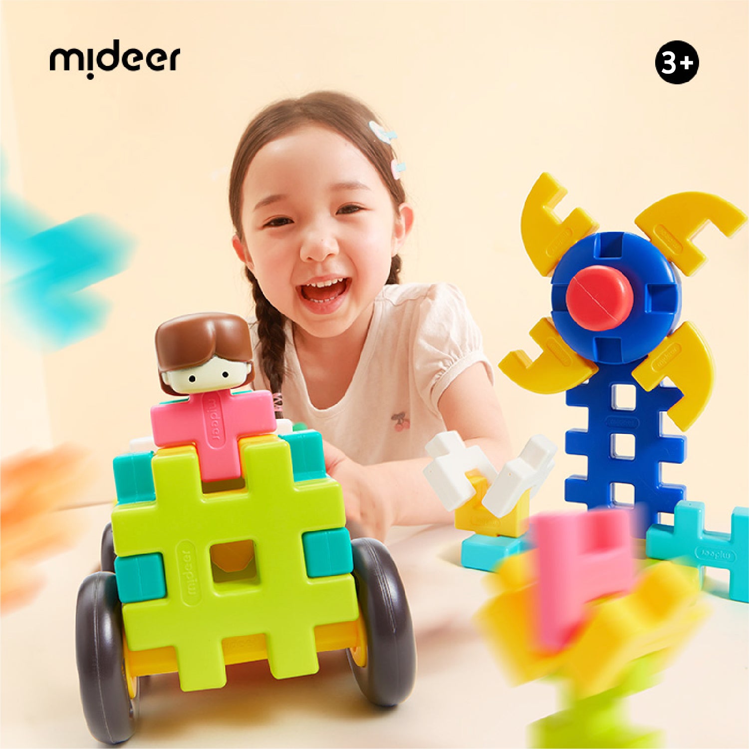 Mideer Interlocking Building Blocks - 120 Pieces