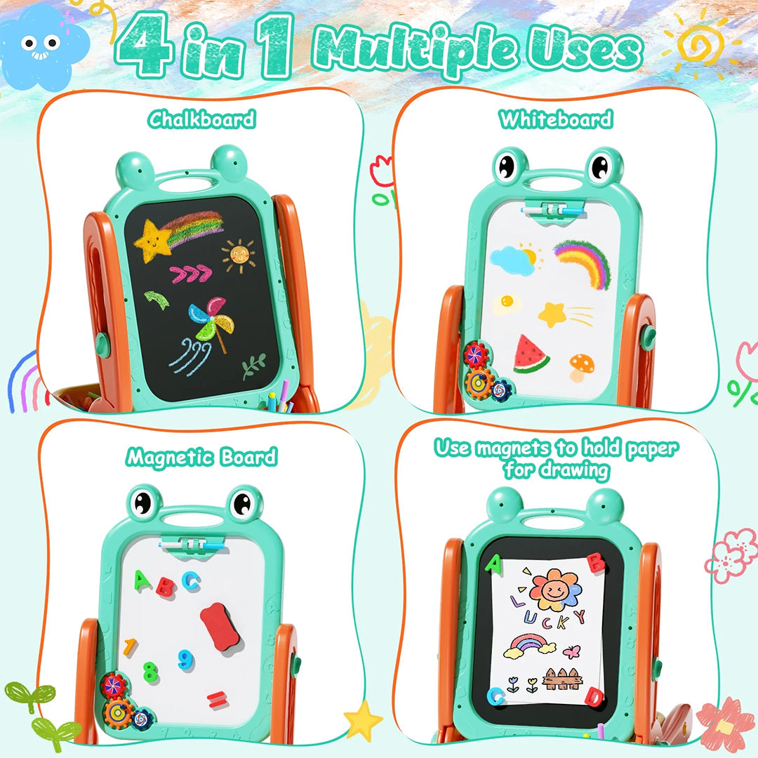 4-in-1 Kids Drawing Board & Adjustable Art Easel - Toyspry