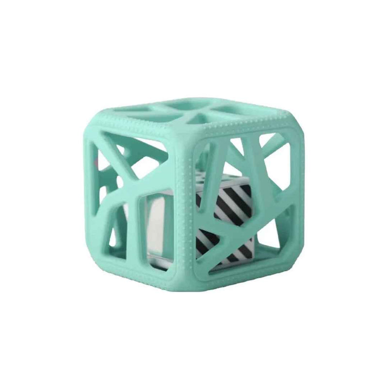 Malarkey Kids Chew Cube - Sensory Teether Rattle (Mint)