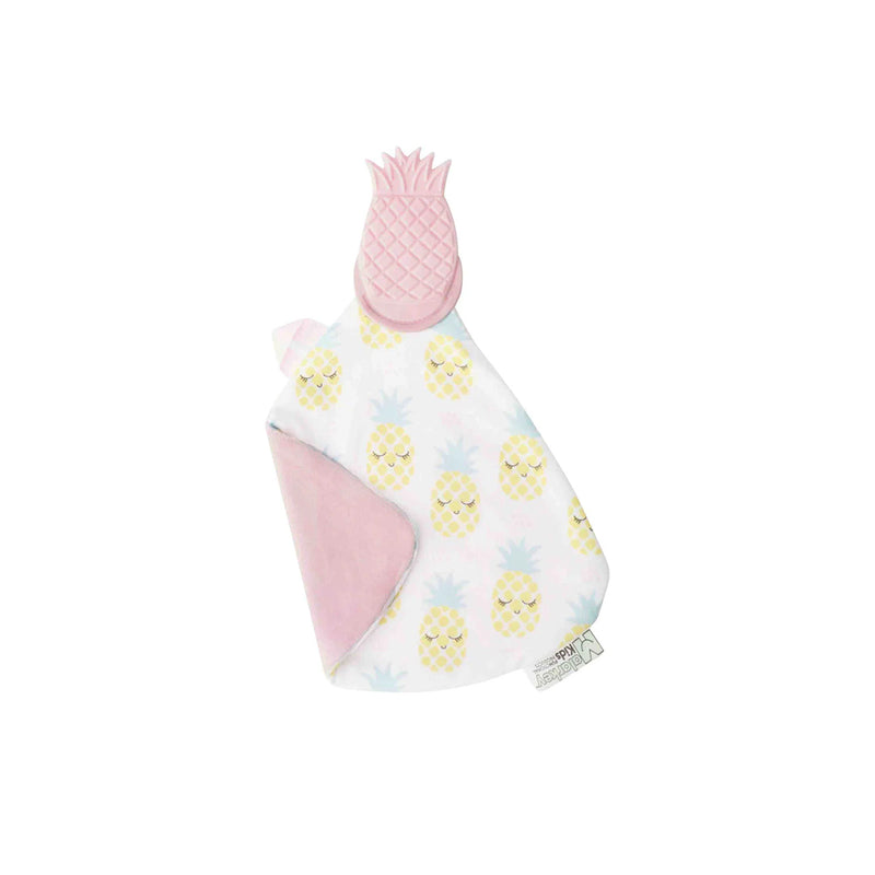 Malarkey Kids Munch-it Blanket - Sensory Teether Toy (Pretty in Pineapple)