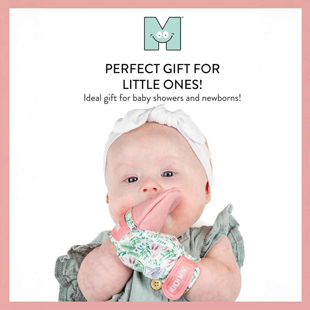Malarkey Kids Munch Mitt Mini - Baby Teething Mitten (Bunnies) - Toyspry