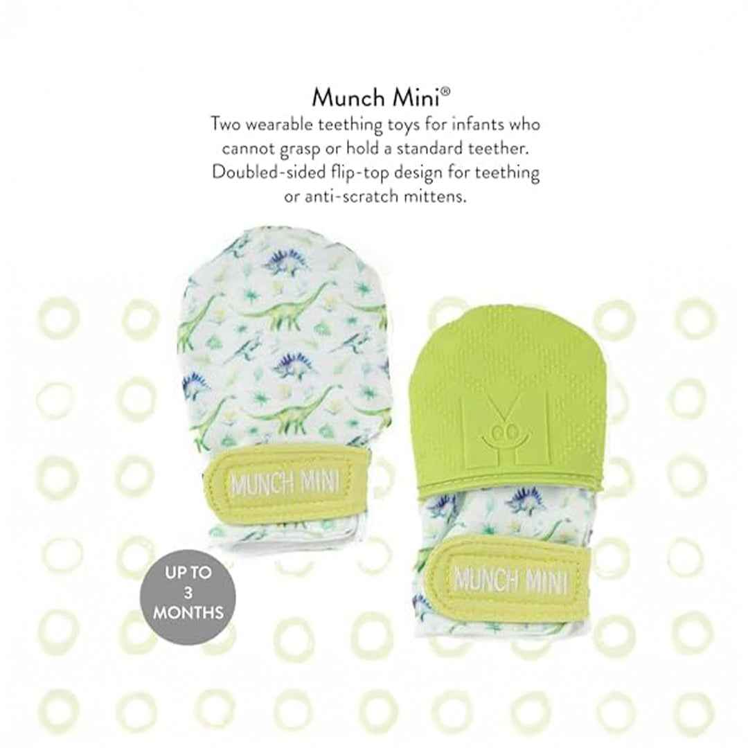 Malarkey Kids Munch Mitt Mini - Baby Teething Mitten (Dinos)