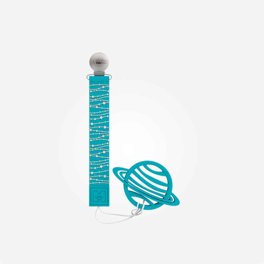 Malarkey Kids Teether & Tether Set - Sensory Teething Toy (Saturn & Star)