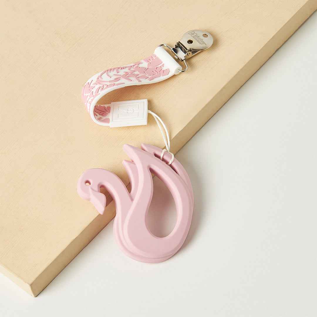 Malarkey Kids Silicone Teether Set - Sensory Teething Toy (Fox & Swan) - Toyspry
