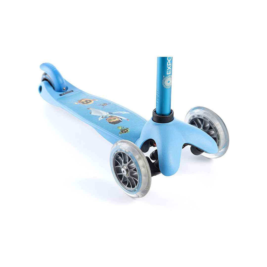 Micro Mini Alif Expo 2020 - 3-Wheel Kids Kick Scooter (Blue) - Toyspry