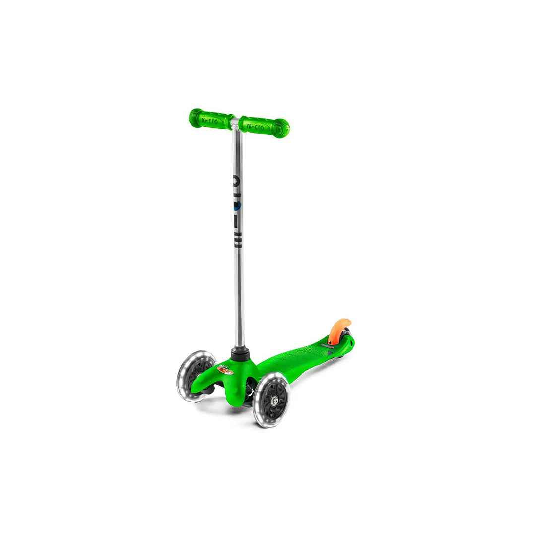 Micro Mini Classic LED - 3-Wheel Toddler Scooter (Green)