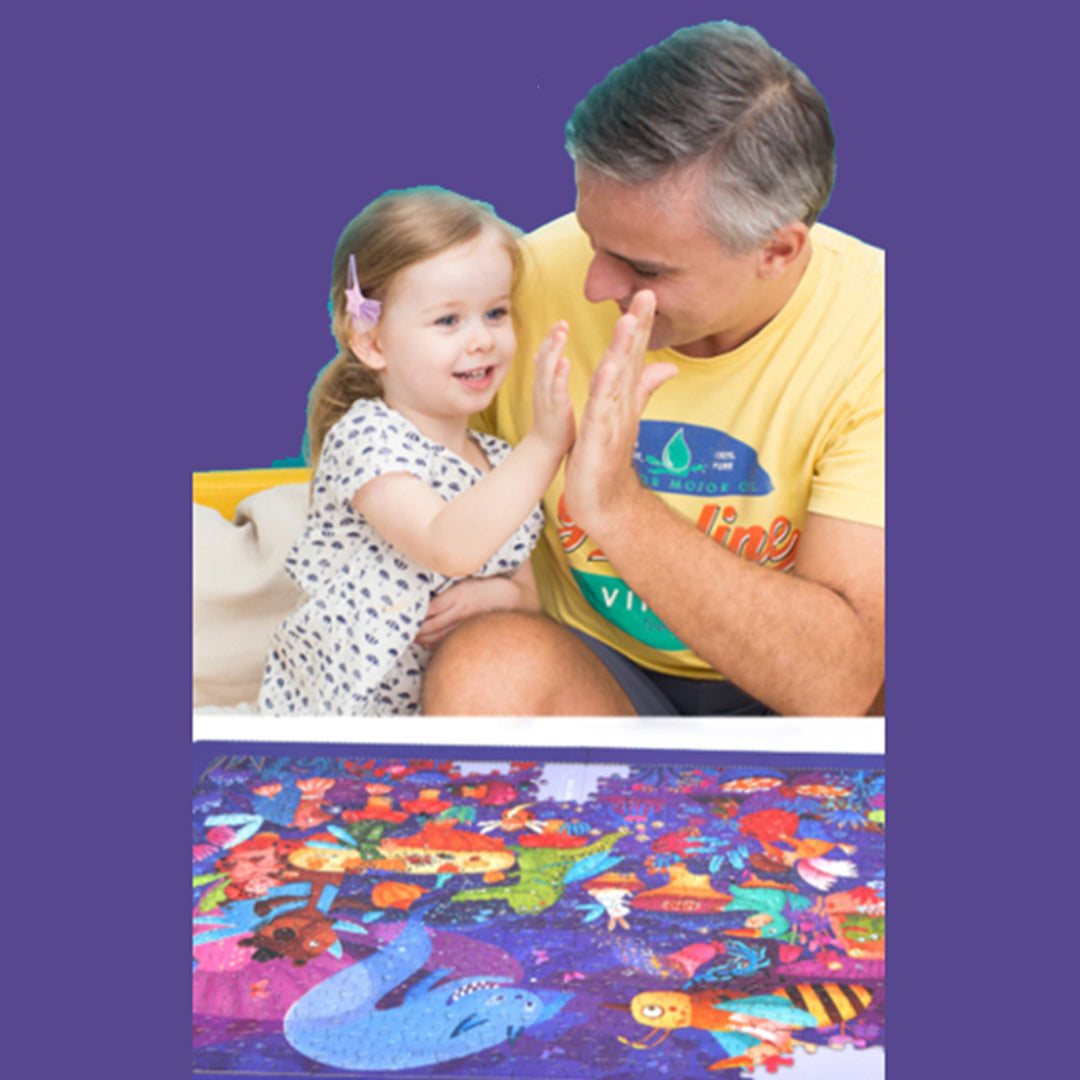 Non-toxic toys thick precision-fit durable cardboard jigsaw puzzle pieces for advanced educational toys UAE.
