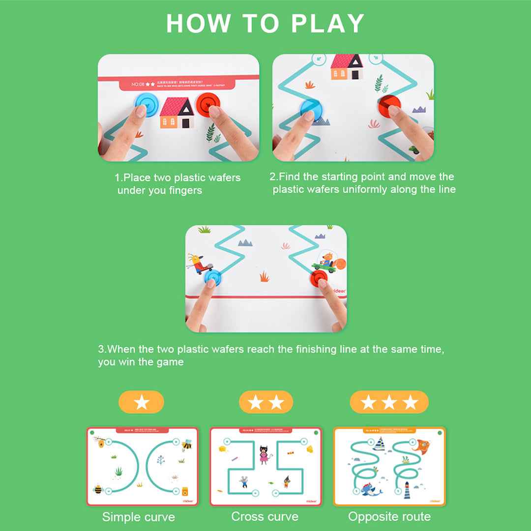 Mideer Finger Fun Wipe-Clean Workbook | Educational Workbook
