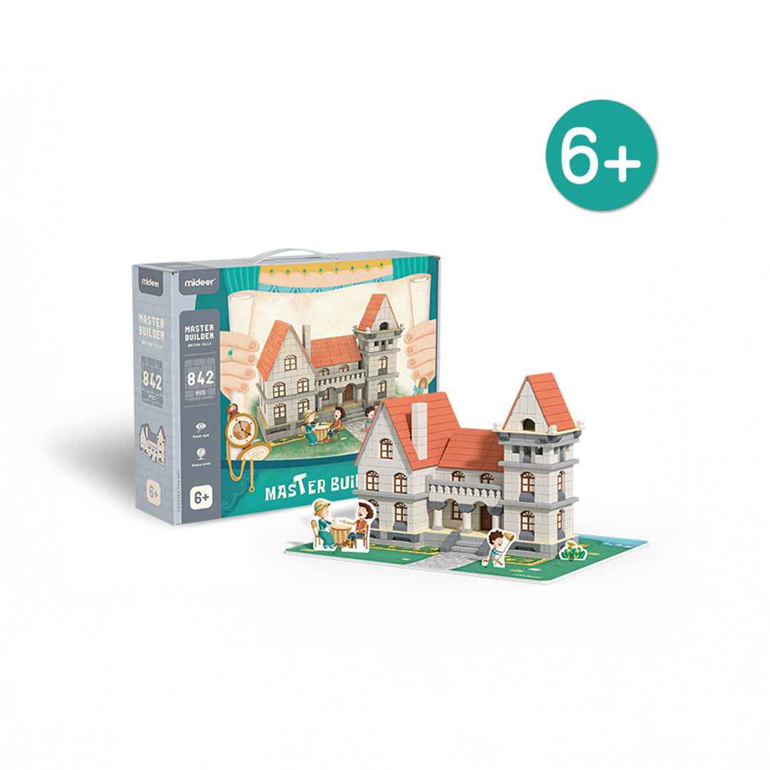 Mideer Master Builder Villa Miniature Real Brick Construction Set