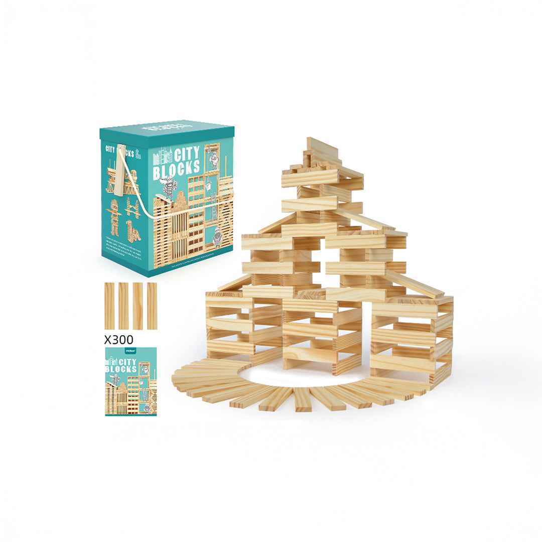 Mideer Wooden City Blocks (300 Pcs)