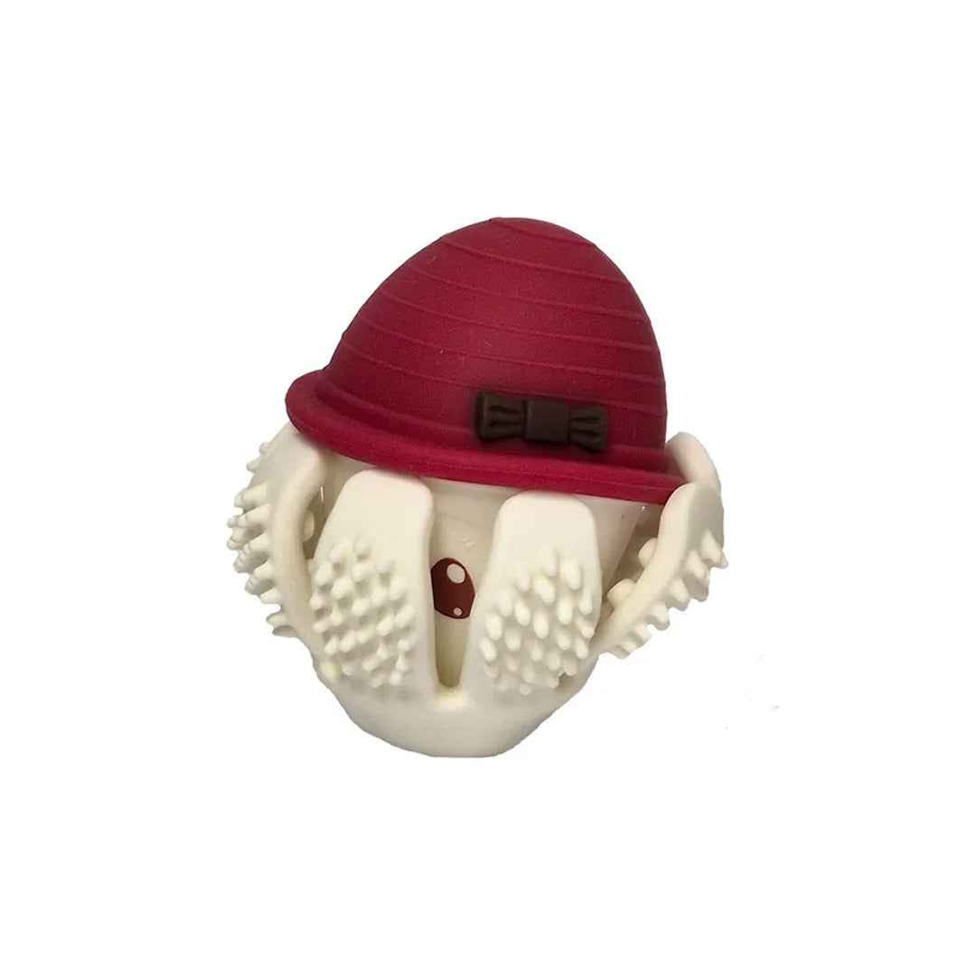 Mombella Ollie Octopus Baby Teether Toy - Chimney Red - Toyspry