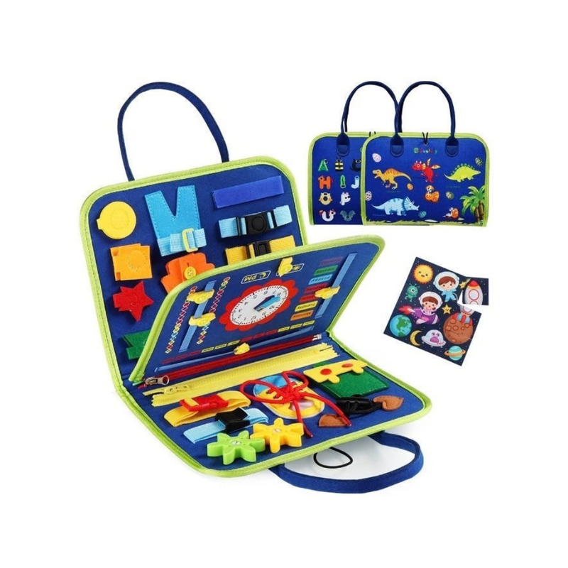 Montessori Toddler Busy Board & Sensory Travel Toy