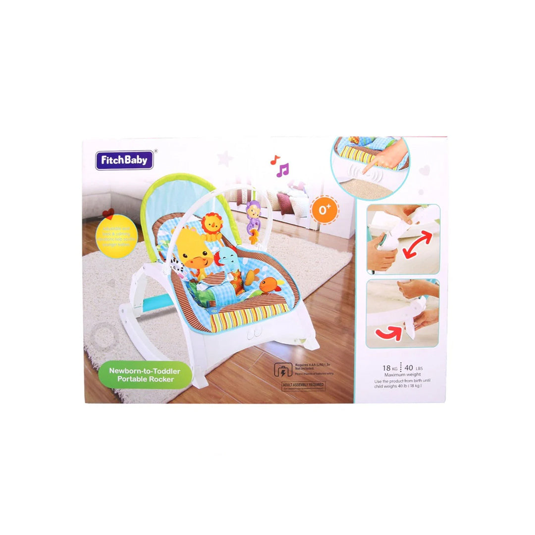 Multicolor Electric Rocker & Toddler Bouncer - Infant Seat (18kg Capacity) - Toyspry
