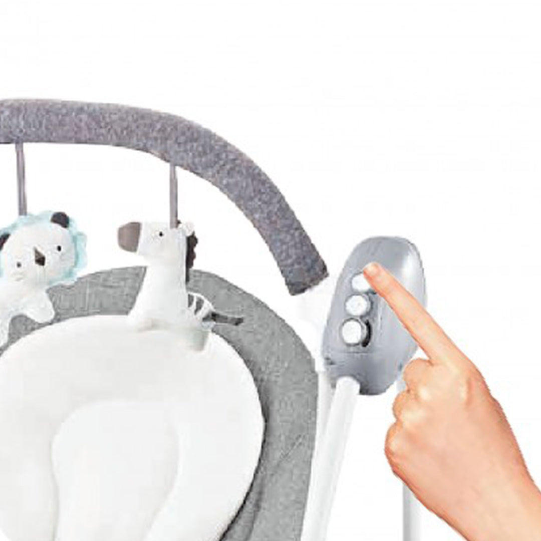 Fitch Baby 2-in-1 Automatic Swing & Feeding Chair - Infant Seat (Gray) - Toyspry