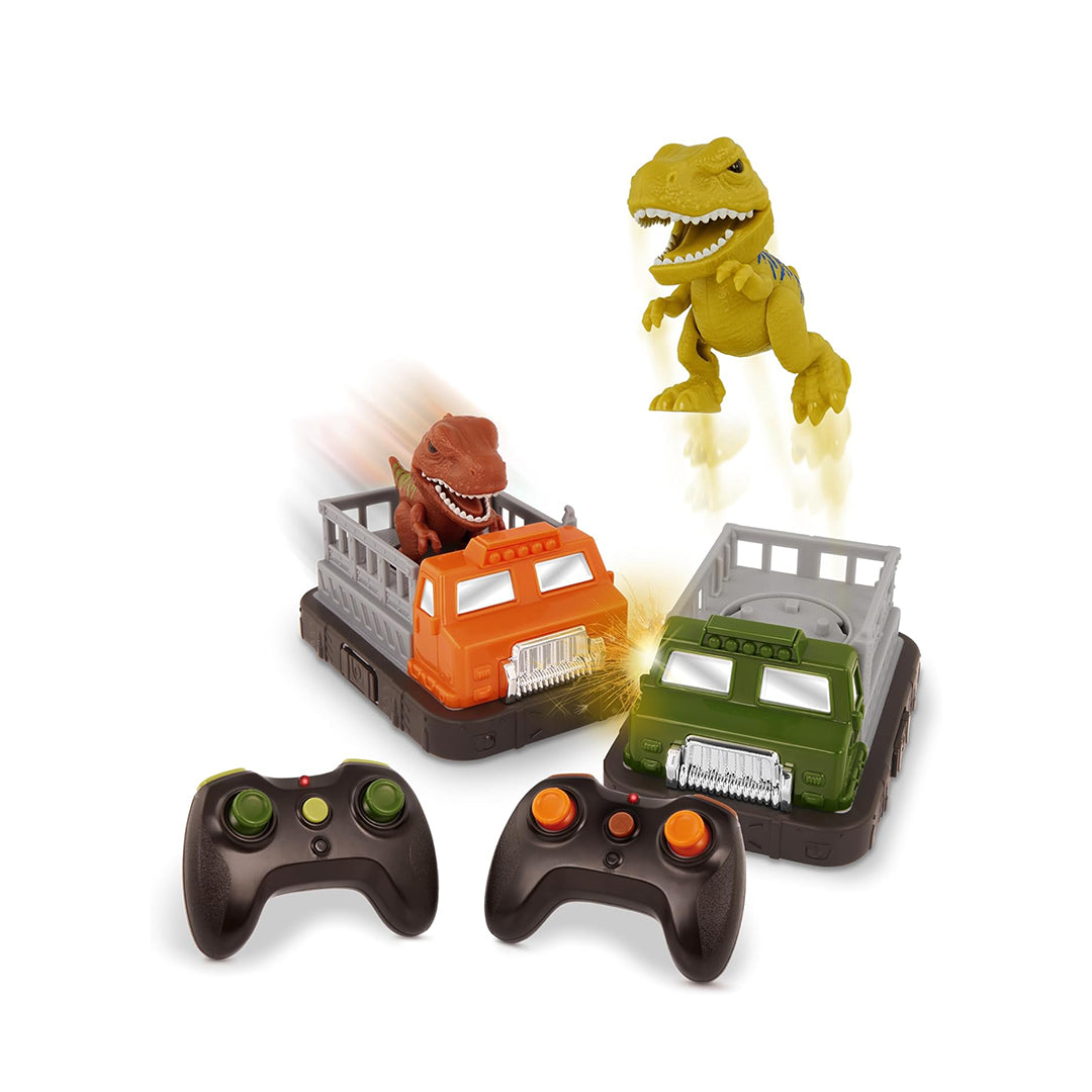 RC Bumper Cars: Dino Duel - 2-Player Remote Control Battle Trucks
