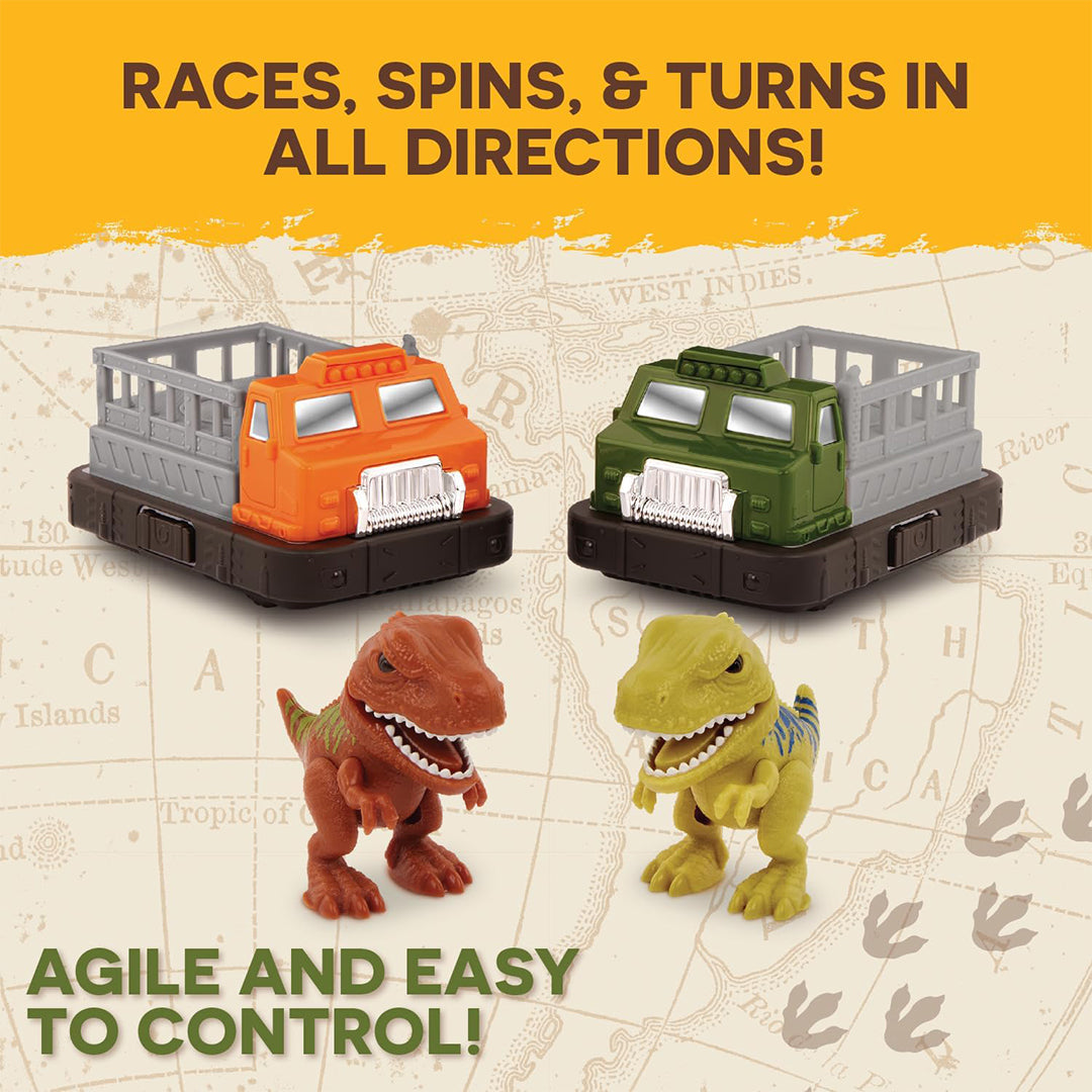 RC Bumper Cars: Dino Duel - 2-Player Remote Control Battle Trucks
