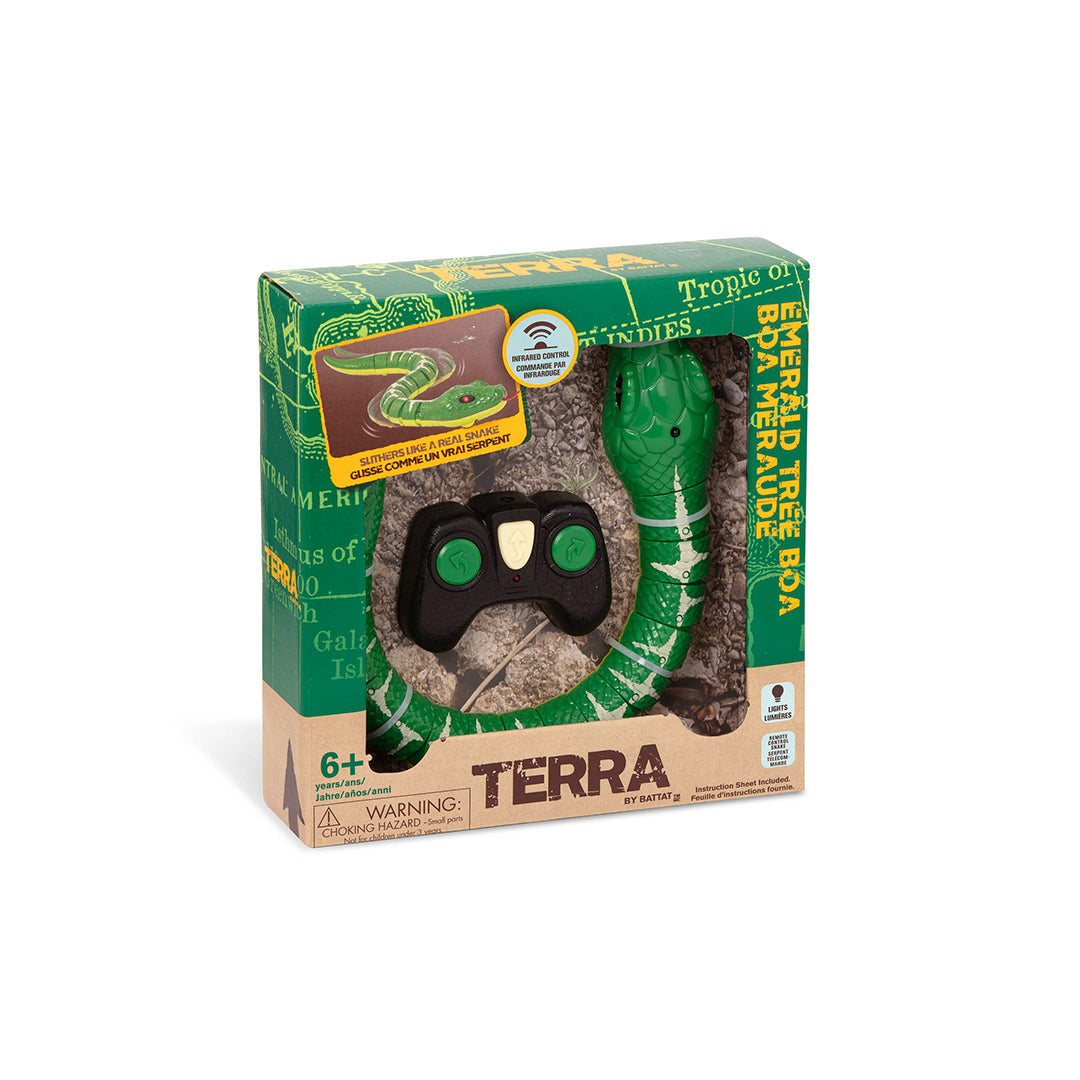 Terra RC Emerald Tree Boa - Remote Control Slithering Snake Toy (green) - Toyspry