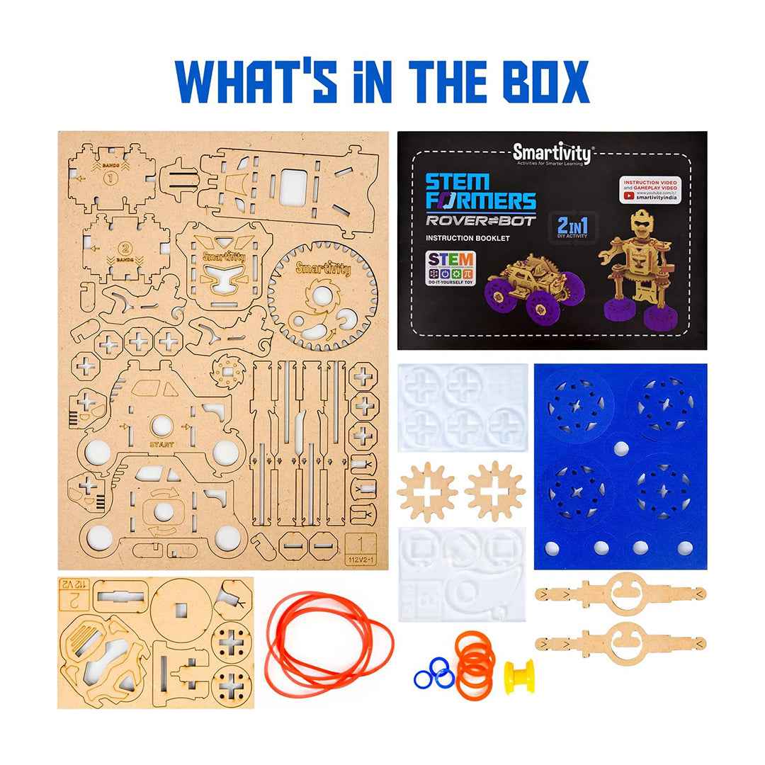 Smartivity Rover Bot - 2-in-1 Transforming STEM Kit (6Y+) - Toyspry