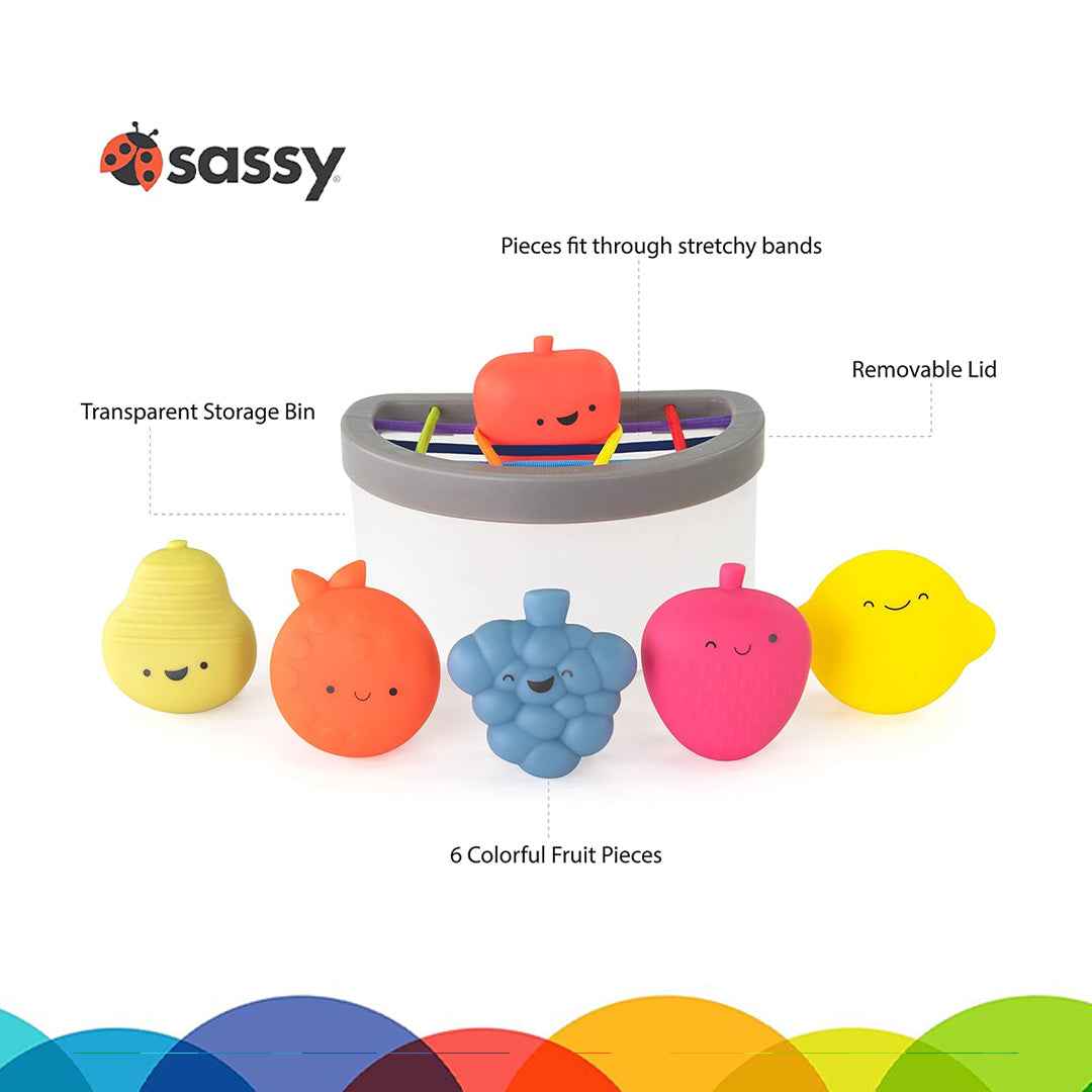 Sassy Fruit Fill N' Spill - Educational Baby Toy (6M+) - Toyspry