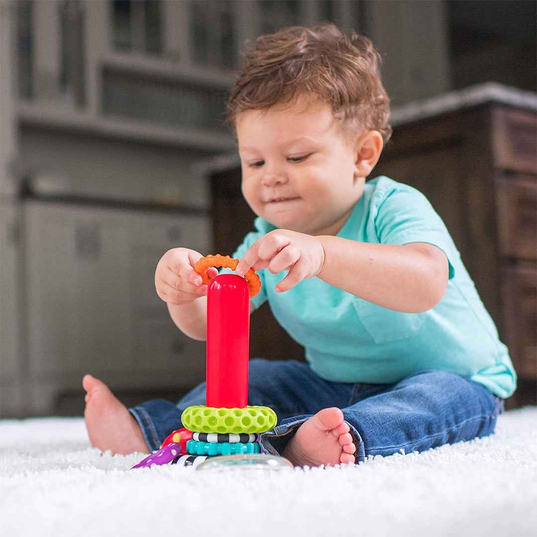 Sassy Stacks of Circles - Educational Baby Stacking Toy (6M+) - Toyspry