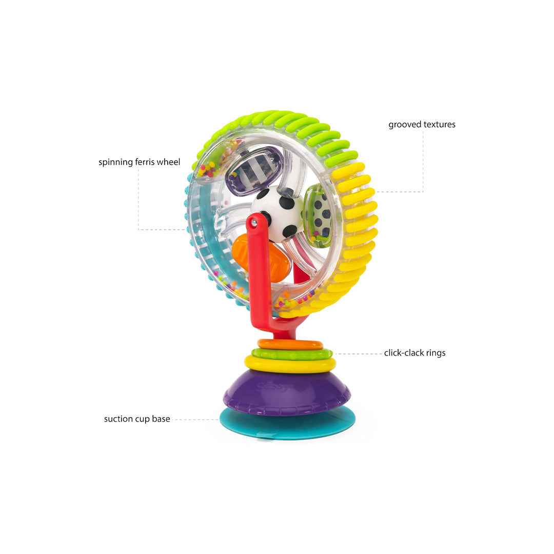 Sassy Wonder Wheel Suction Toy - Interactive Highchair Toy (6M+) - Toyspry