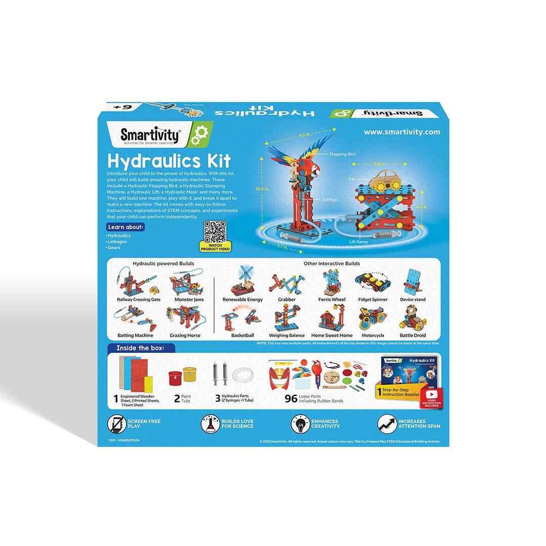 Smartivity Hydraulic Construction Kit - 25-in-1 STEM Toy (6Y+) - Toyspry