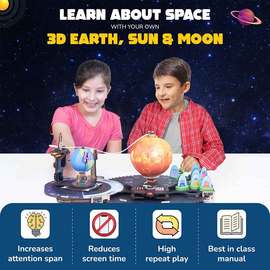Smartivity Earth-Sun-Moon Model - DIY Space STEM Kit (8Y+)