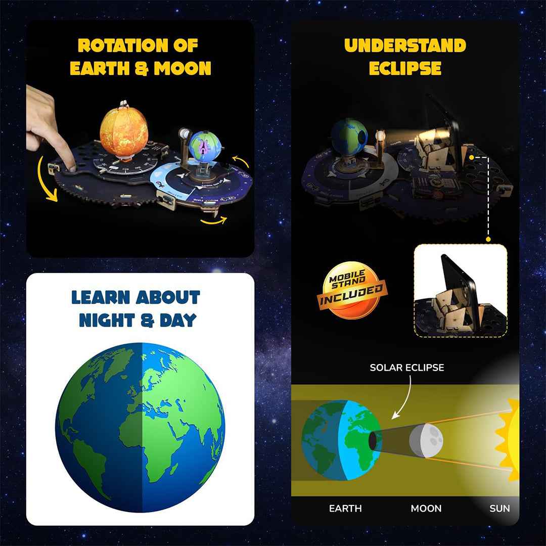 Smartivity Earth-Sun-Moon Model - DIY Space STEM Kit (8Y+) - Toyspry