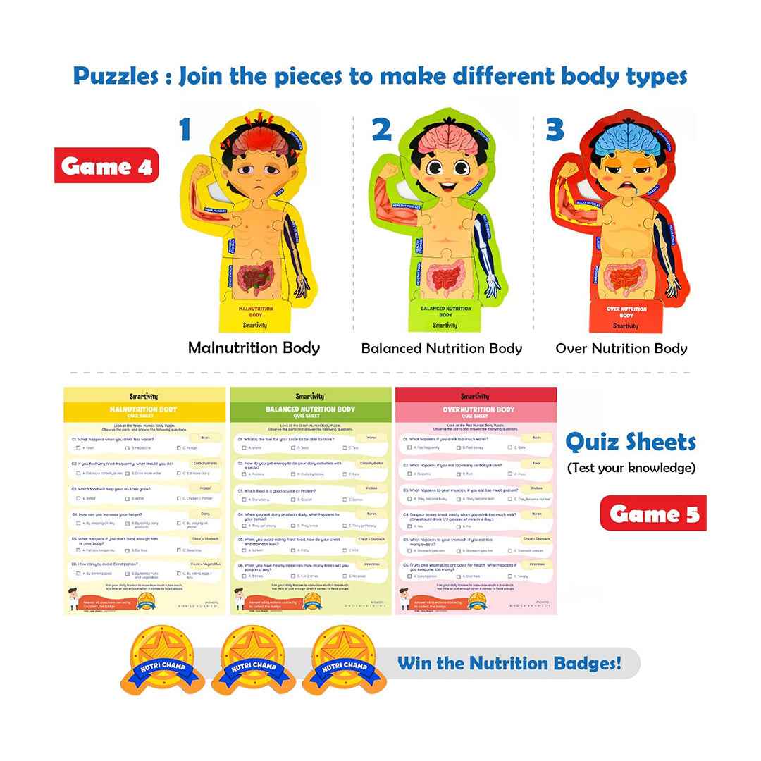 Smartivity Food Body & Nutrition - 5-in-1 Anatomy STEM Kit (6-12Y) - Toyspry