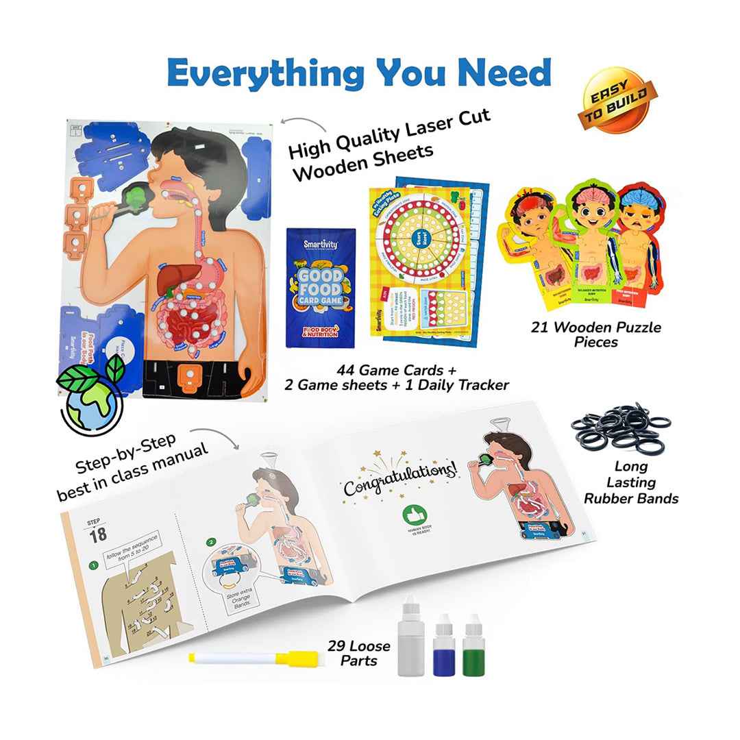 Smartivity Food Body & Nutrition - 5-in-1 Anatomy STEM Kit (6-12Y)